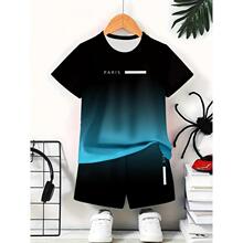 I 93483 Men's 3D Print T-Shirt Pants Set �u׃ӡ�����b �羳��