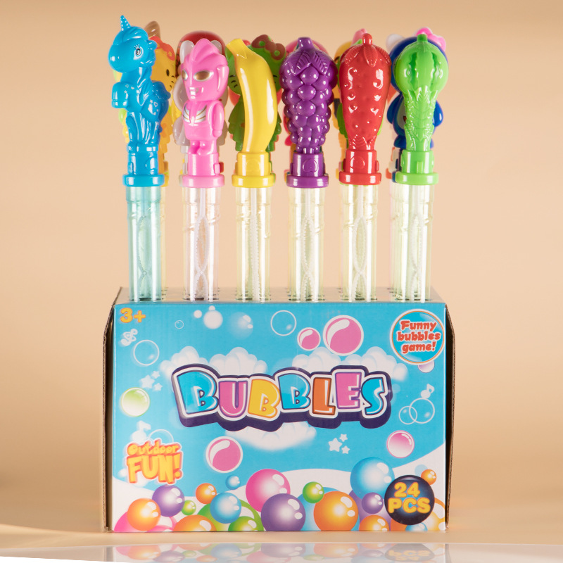 光るバブルスティック漫画風子供用おもちゃシャボン液濃縮補充液屋台夜市人気商品お正月グッズ点滅ライト