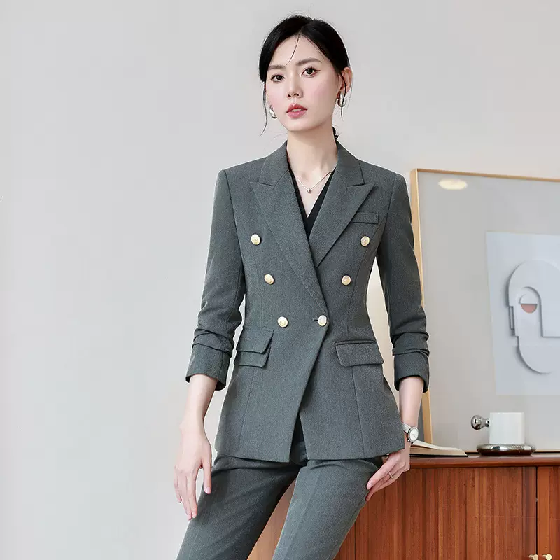 职业西装套装女秋冬公考面试教师正装气质酒店经理前台接待工作服