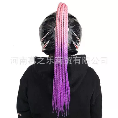 Motorcycle Dreadlocks Accessories Braids – Motosiklet dəbilqələri - pink-and-purple-actual-loose-tail-gradient-large-suction-cup