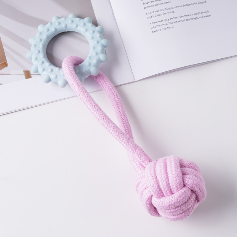 Juguete para mascotas de TPR de gran venta transfronterizo, palo de dentición para perros para entretenimiento, juguete de autoentretenimiento para cachorros duradero y resistente a las mordidas.