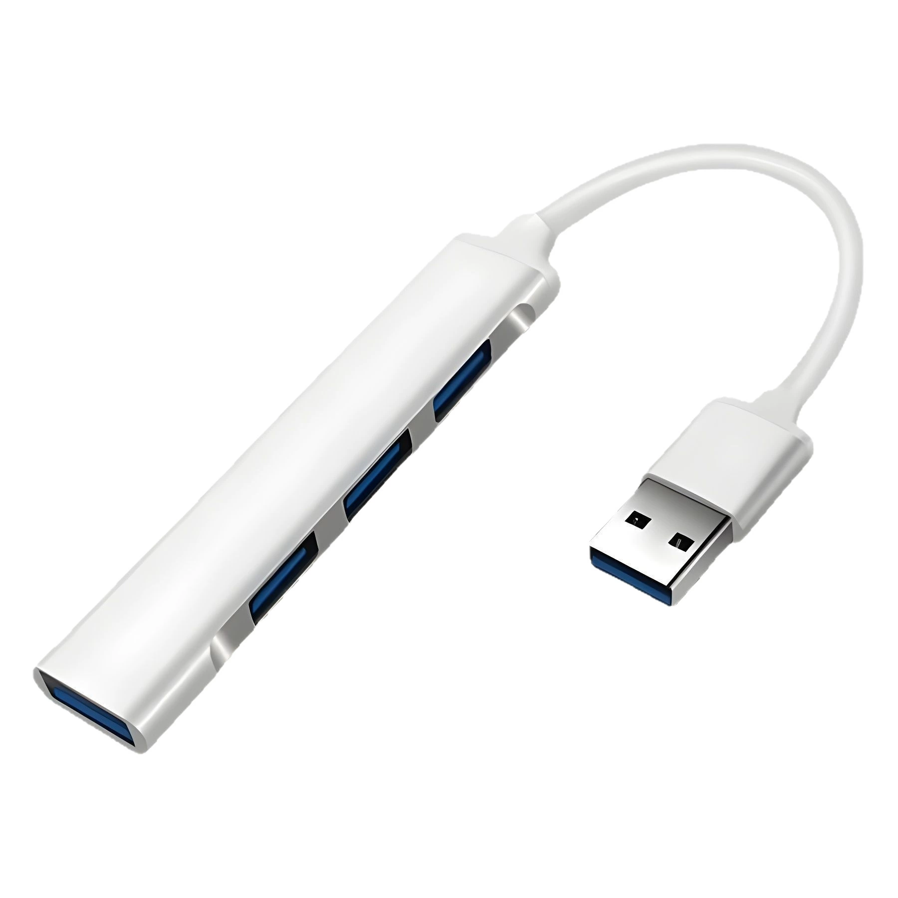 USB-хаб 1–4 Type‑C / USB 3.0 удлинитель, алюминиевый корпус, серый или серебристый