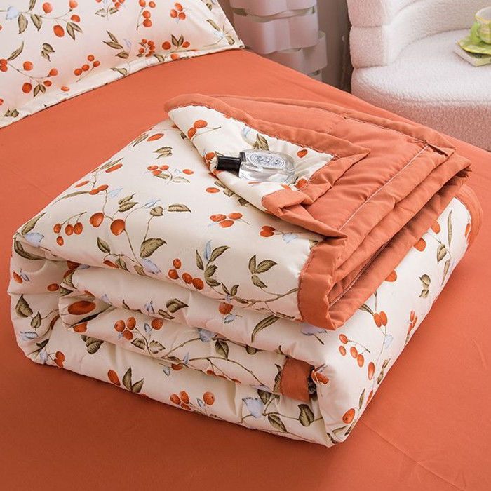 Summer Washed Cotton Summer Cool Quilt Air-Conditioned Single Summer Double Spring and Autumn Student Core Children's Cartoon Quilt