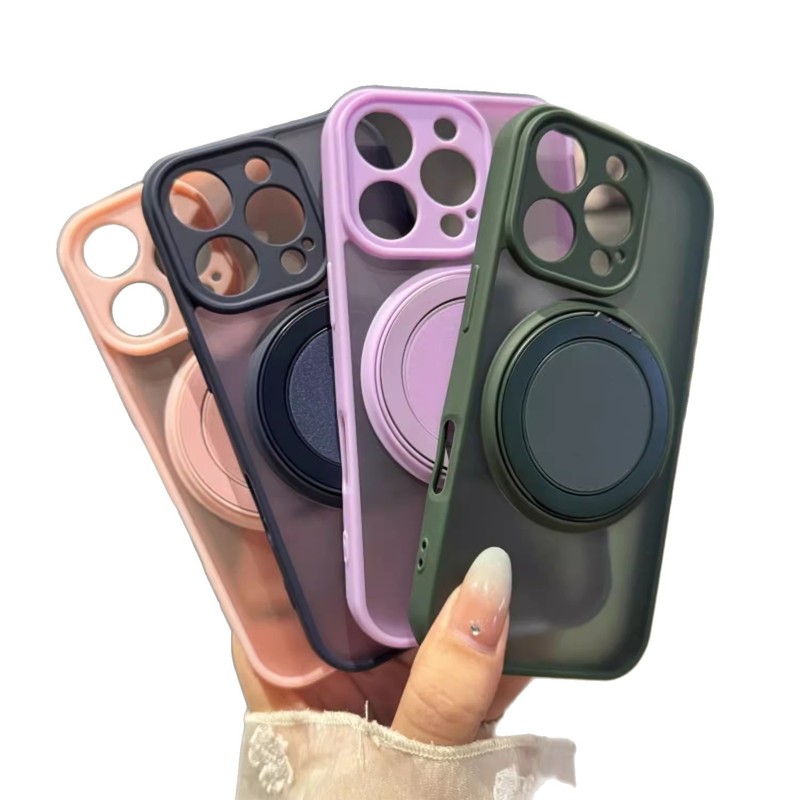 iPhone17proMax携帯電話ケース、つや消し回転磁気ホルダー、Apple 16肌感触オールインクルーシブ保護カバーに適しています。|undefined