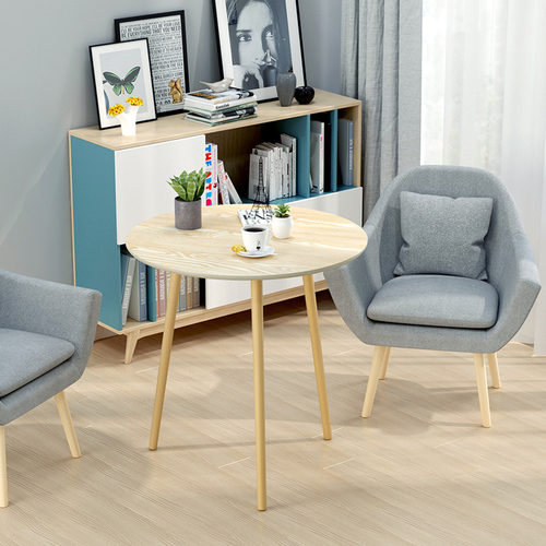 Balcony small round table ins style corner table sofa side table living room small coffee table movable table European style simple tea table