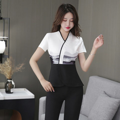 足療技師工作服女2022新款夏季酒店套裝足浴養生會所工衣2010短袖