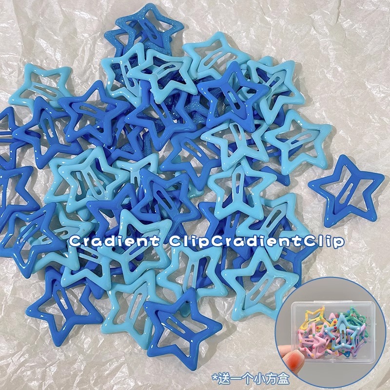 Nuevo clip de BB dopamina de color estrella de pentaco pequeño clip de cabello para niños tocado para niños lindos bordes laterales clip de cabello
