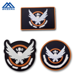 全境封鎖臂章魔術貼PVC 背包貼章 帽徽胸章圓形