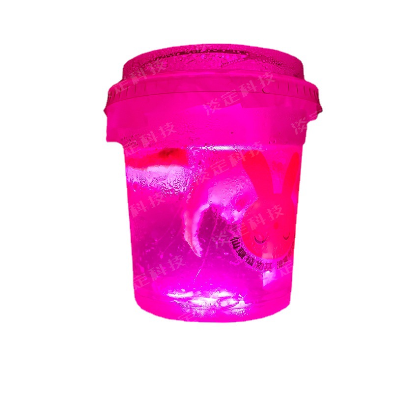 Suministro directo de fábrica puesto de bebidas Té de limón Copa luminosa pegatinas EVA esponja vino botella de LED pegatinas luz inferior colorido montaña