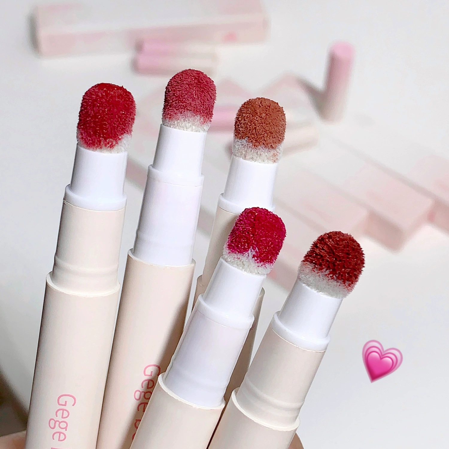 Gege bear pink Cream мягкая люлечка головы-грибок и помада для губ матовый цвет без прилипания чашки, чтобы губы выглядели белыми и милыми