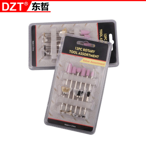 12pc grinding head set pointed spherical cylindrical pointed wire rust removal polishing brush tool
