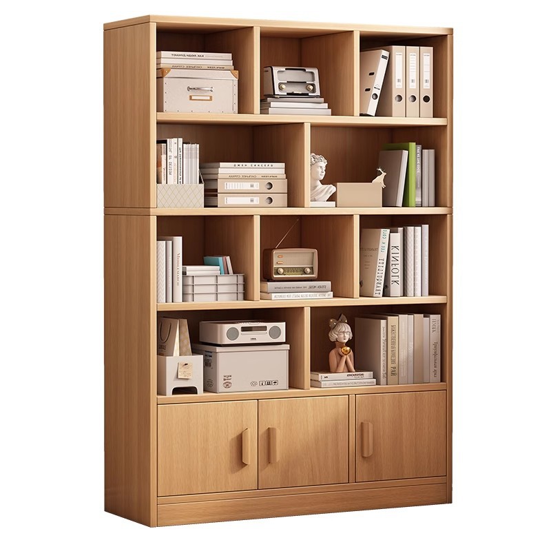 Estante de libros simple y fácil de aterrizar en la sala de estar de tipo económico estante de almacenamiento de escritorio del dormitorio de los estudiantes pequeño gabinete de ahorro de espacio