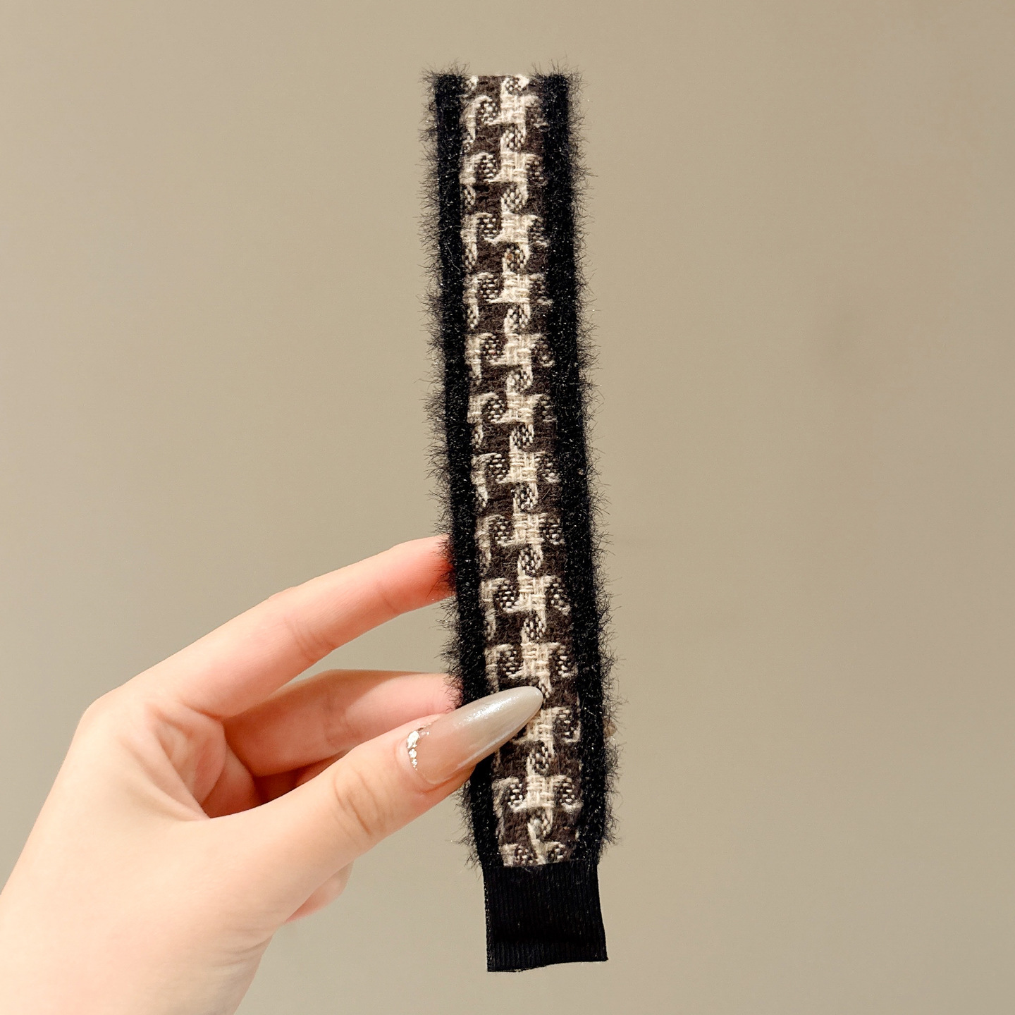 Fijación de lana de punto de peluche pegatinas de cabello Velcro postos de lavado de la cara correa de cabello para mujeres acabado de cabello pegatinas de artefactos