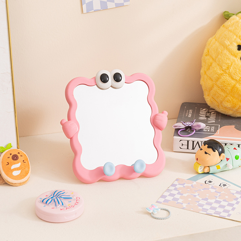 Espejo de maquillaje encantador de escritorio espejo ajustable dormitorio de estudiantes de alta definición colgante de mesa de tocador espejo de maquillaje