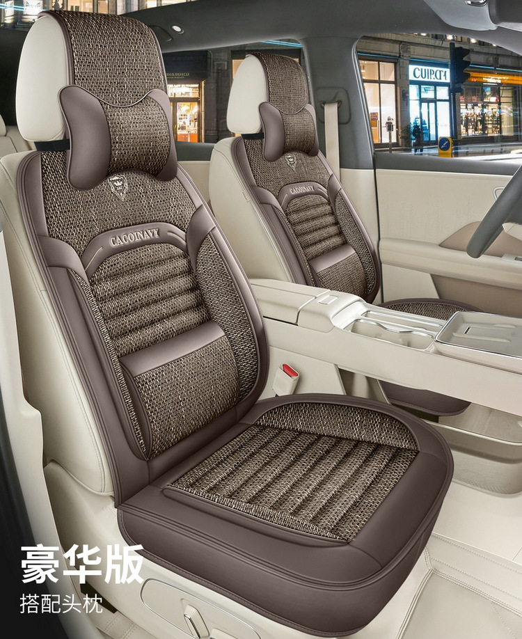 26-Year-Old Brand New Health-Preserving Buckwheat Lavender-Filled Linen Universal Car Seat Cushion Cover for All Seasons International Platform