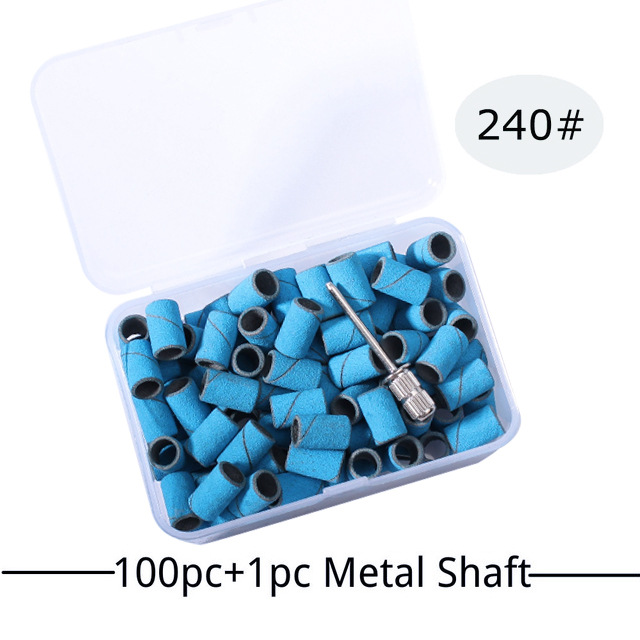 Color manicura molienda cabeza púrpura anillo de arena manicura anillo de arena máquina de pulir dedicado 100 unids/caja