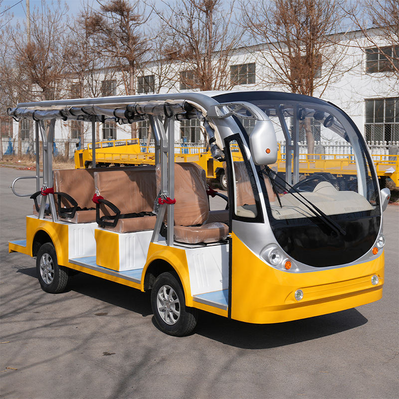 Cross-border supply of sightseeing vehicles, tourist vehicles for scenic areas, 11-seater electric sightseeing vehicles for hotel and school reception and shuttle services