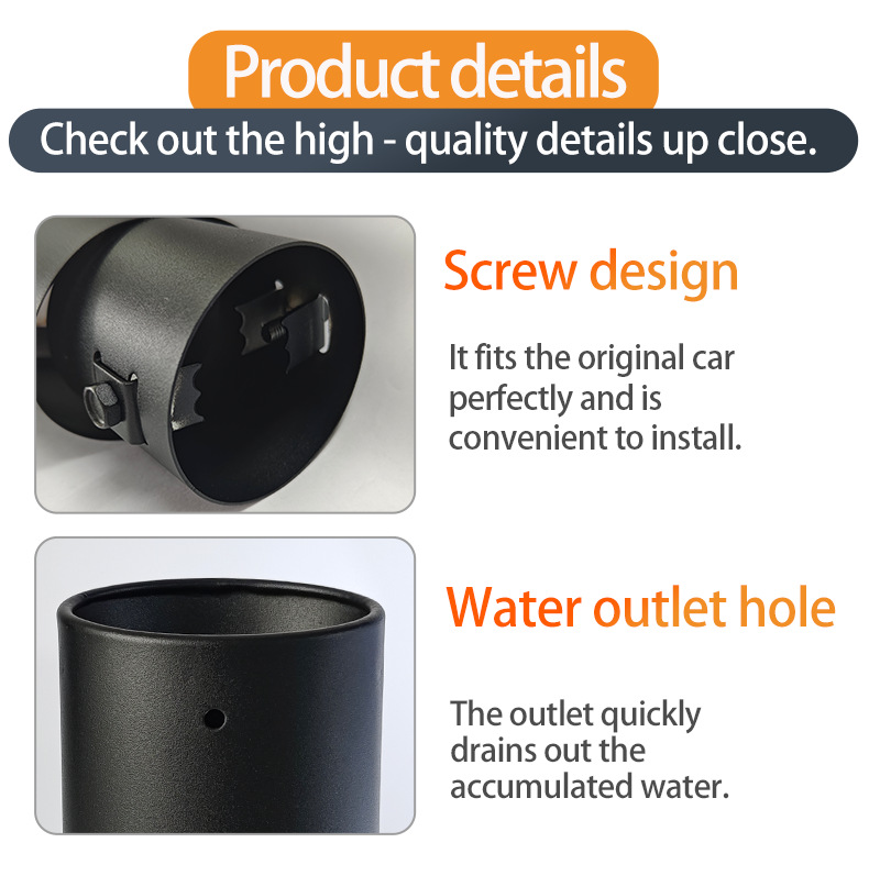 Suitable for Original Car Tail Pipe 5.2-5.8cm Diameter Fengfan New Sunshine Rena Car Exhaust Pipe Frosted Tail Pipe