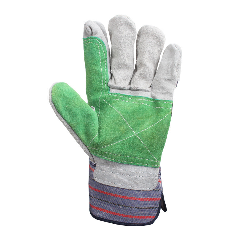 Delta 204208 guantes de protección de trabajo de doble piel de vaca resistentes al desgaste de riesgo mecánico de manejo de guantes de trabajo