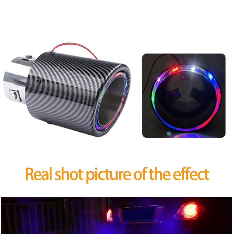 Car Modified Luminous Water Transfer Exhaust Pipe 2.5inch with Led Light Water Transfer Exhaust Pipe 63mm Water Transfer Exhaust Pipe