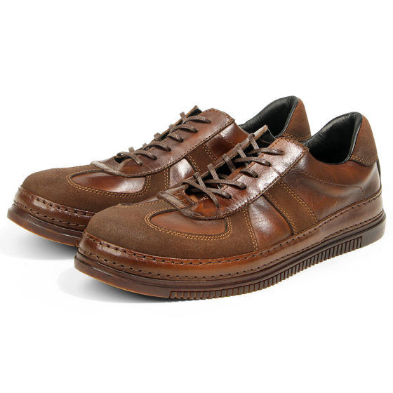 310-2 Airplane Head Horse Leather Board Shoes Vintage Washed Old Men's Casual Shoes Genuine Leather Strip Men's Shoes