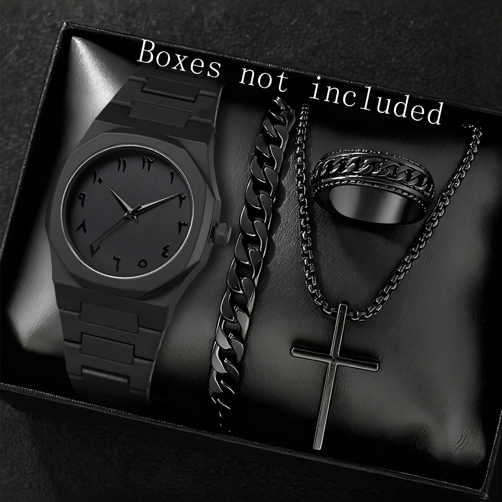 Black case black dial black text set 2
