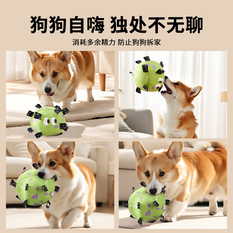 (2개) 새 개 축구 장난감 강아지 투어 훈련 장난감 공 내장 벨 애완 동물 공 용품 도매
