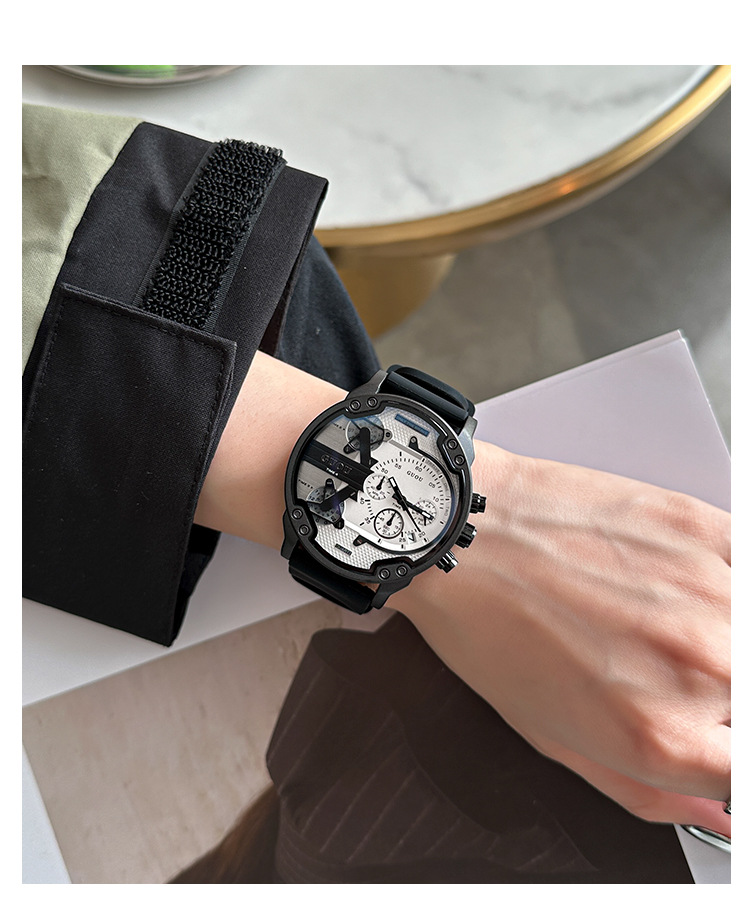 Simple Style Solid Color Buckle Quartz Men's Watches display picture 1