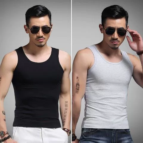 Летняя базовая футболка без рукавов для занятий спортом, майка, slim fit