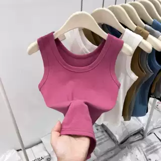 欧货多巴胺吊带运动背心女内搭上衣春夏季外穿遮副乳螺纹打底美背