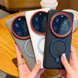 适用小米17Ultra手机壳 360°磁吸旋转支架17莱卡版高档金甲防摔