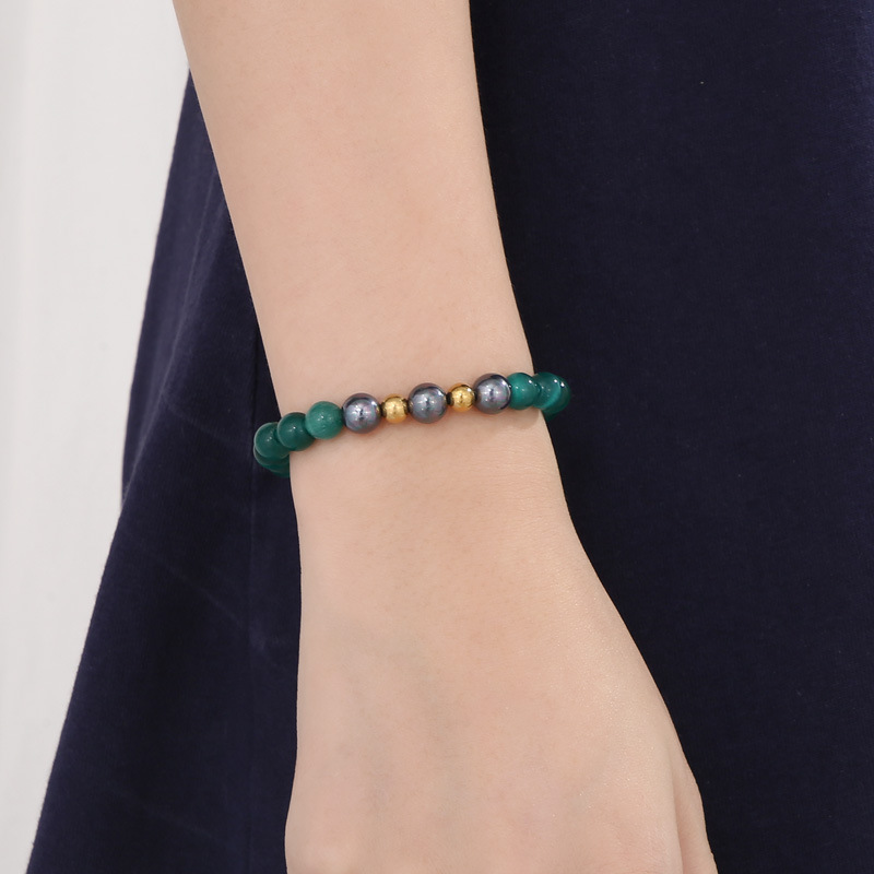 Ethnic Style Solid Color Turquoise Beaded Bracelets 1 Piece