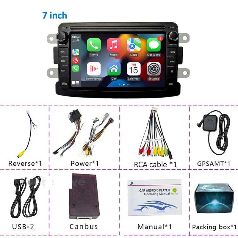 Suitable for 7 inch Renodacia Android car GPS HD screen MP5 Bluetooth navigation all-in-one Carplay