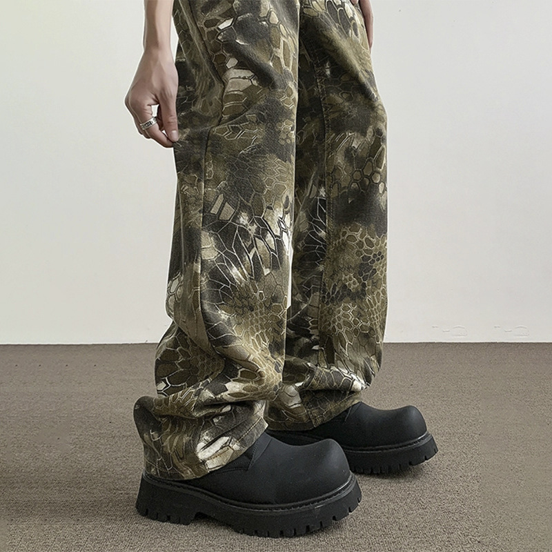 Vaqueros de Camuflaje para Hombre de Poliéster Sin Elasticidad para Uso Diario