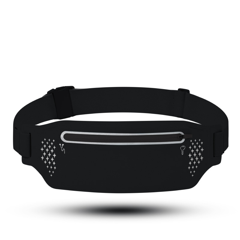 Directo de fábrica a prueba de agua Lycra ajustado ultra-Delgado bolso de la cintura voltaje al aire libre doble cremallera deportes corriendo teléfono móvil bolso de la cintura