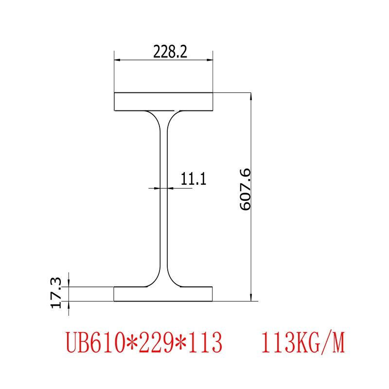 英标H型钢UB610x229x113材质S355j0
