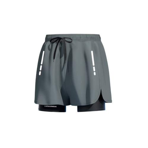 Men's swimming trunks wholesale men's Amazon quick-drying running training cross-border beach sand European and American women's double-layer anti-embarrassment