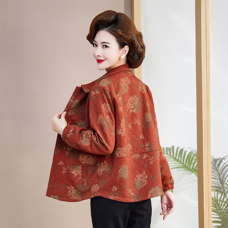 妈妈秋装外套时尚休闲风衣2025新款中老年女春秋上衣薄款洋气夹克|undefined