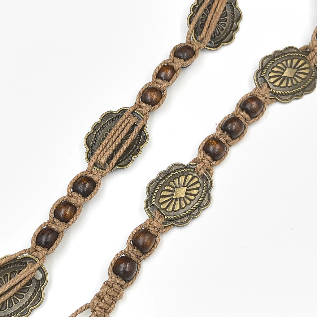 Woven belt handmade, retro universal accessory, jeans, boho style