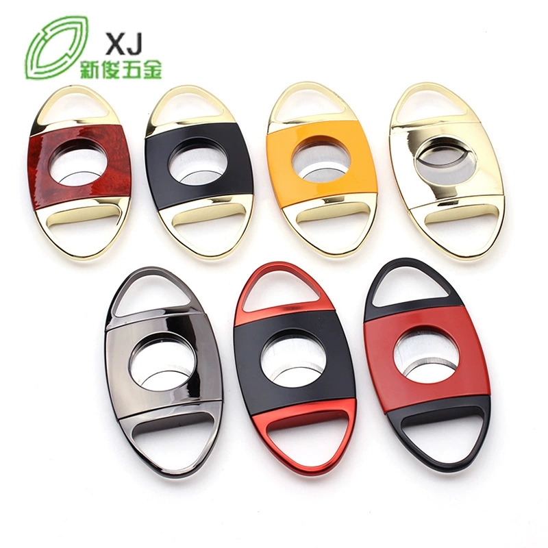 Цвет цинкового сплава сигары ножницы из нержавеющей стали с двойным лезвием сигар сигареты аксессуары в наличии оптом