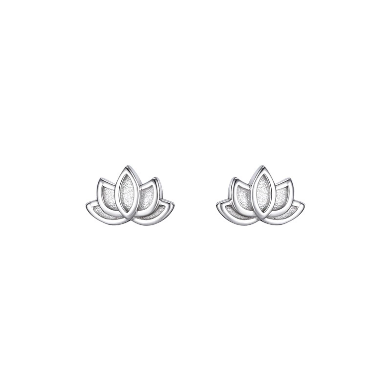 Retro earrings, Chinese style, flowered
