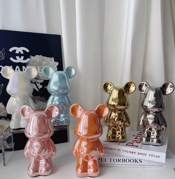 Six 18cm pieces (pink, white, blue, silver, gold, orange) - Care Bears (pure ornaments)