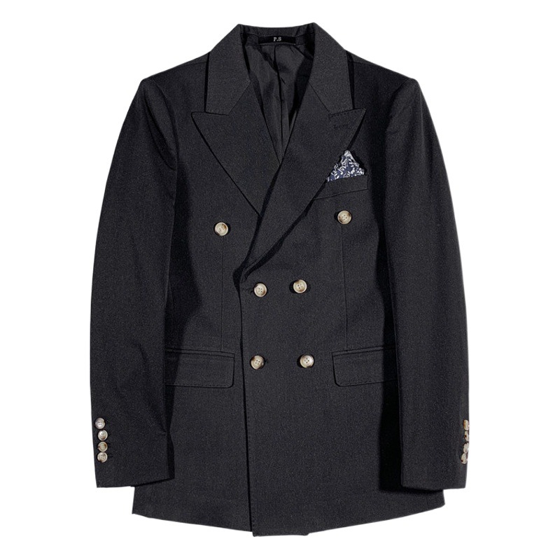 Entrega de una pieza primavera nuevo traje casual traje de hombre traje de doble botonadura vestido de banquete envío de dos piezas