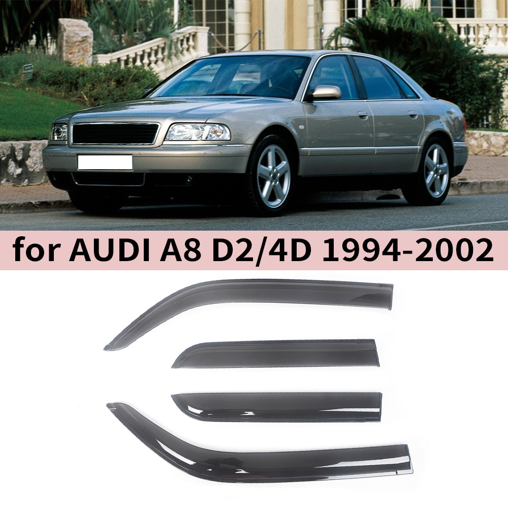Audi For Audi A8 D2 Sedan 1994-2002 Window Visor Rain Eyebrow Thickened (Rain shield) - for-audi-a8-d2-sedan-1994-20024pcs
