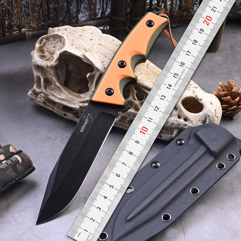 极端户外直刀高硬度随身狩猎具荒野求生刀野外生存刀锋利水果刀具