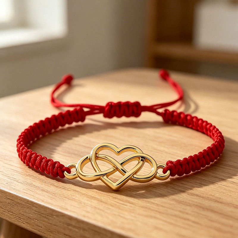 Amazon Cross-Border Best-Selling Jewelry: Figure-Eight Love Symbol, Love Heartbeat Square Tag Couple Bracelet, Adjustable Bracelet