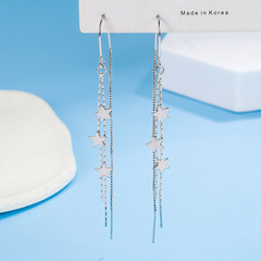 Star-shaped tassel earring for women, 2022 new fashion, high-end, versatile long style, elegant, popular earring pendant earrings