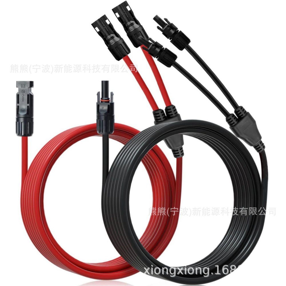 太阳能电池板延长电缆 太阳能连接器 Y 型分支并行适配器电缆