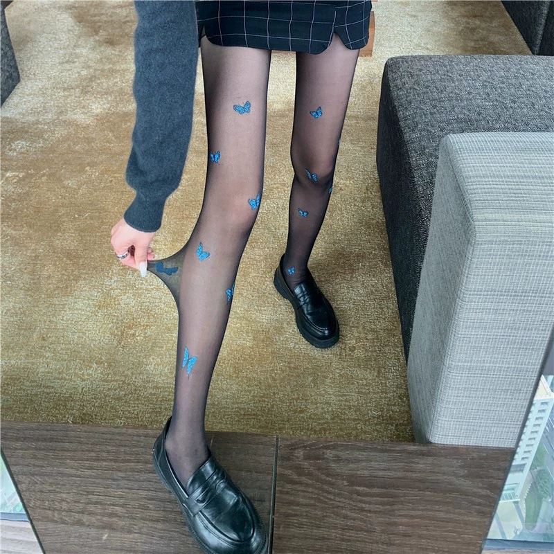 Trend velvet fashionable tights, socks, thin weaving, internet celebrity, city style -> Трендовые бархатные колготки, носки, тонкая вязь, интернет-знаменитость, городской стиль