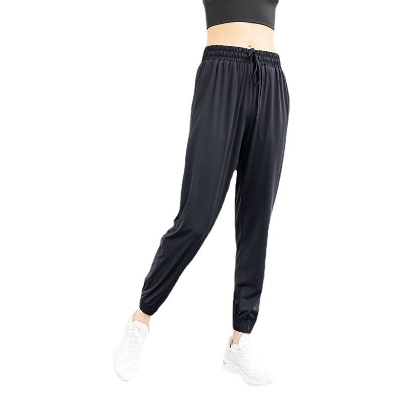 Pantalones Deportivos Holgados y Casuales con Cordón Ajustable de Juyitang, Transpirables, con Sensación de Desnudez, Ajustados para Yoga y Fitness